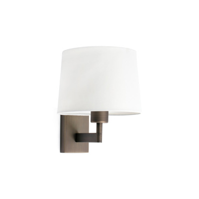 68490-01 Faro ARTIS BRONZE WALL LAMP WHITE SHADE