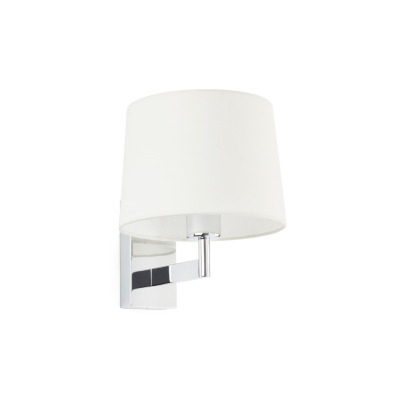 68491-01 Faro ARTIS CHROME WALL LAMP WHITE SHADE