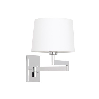 68495-01 Faro ARTIS ARTICULATED CHROME WALL LAMP WHITE SHADE