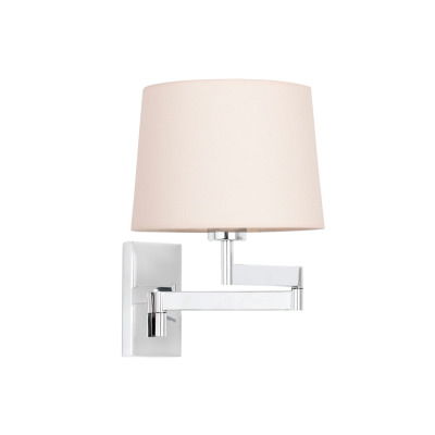 68495-02 Faro ARTIS ARTICULATED CHROME WALL LAMP BEIGE SHADE