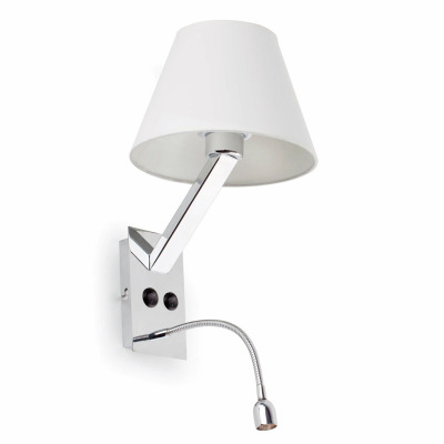 68506 Faro MOMA-2 WHITE WALL LAMP 1 LED 1W 6000K 80LM