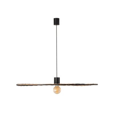 68590-70 Faro COSTAS BLACK PENDANT RATTAN SH. E27 ?1000x20x?1000