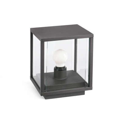 70772 Faro NALA DARK GREY POST LAMP 1xE27 15W