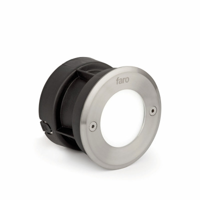 71498N Faro LED-18 INOX ROUND RECESSED LAMP 3000K HIGH POWER L
