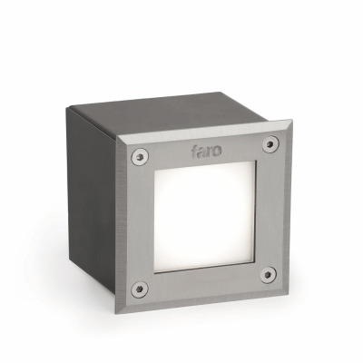 71499N Faro LED-18 INOX SQUARE RECESSED LAMP 3000K HIGH POWER