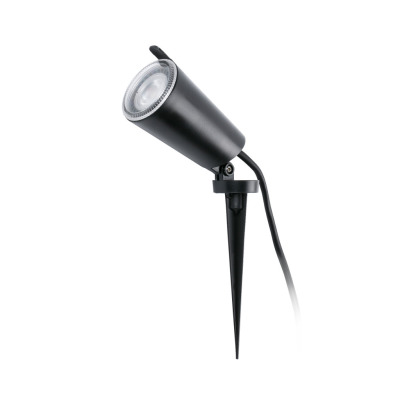 71528 Faro TONI BLACK WALL LAMP WITH SPIKE 1 LED X GU10 5
