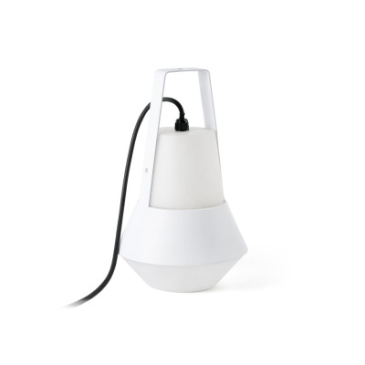 71563 Faro CAT WHITE PORTABLE LAMP 1XE27 20W