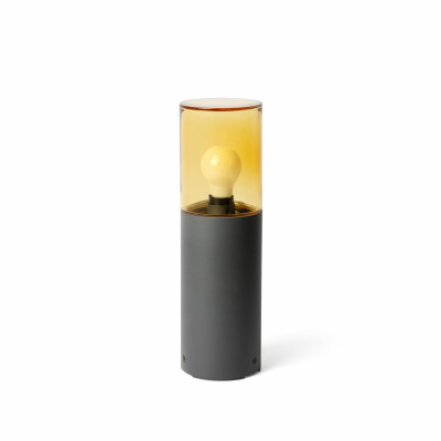 71748 Faro KILA BOLLARD L.H400 E27 DARK GREY AMBER GLASS