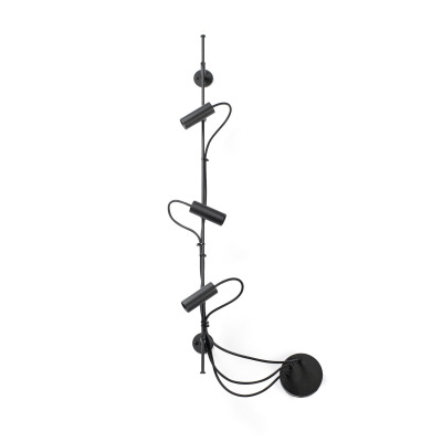 75712-233 Faro CLAP LINEAL WALL/CEI BLACK 3X6W 3000K 38°